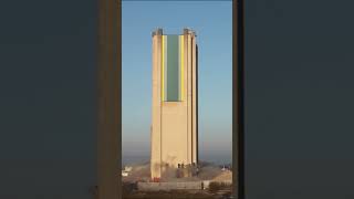 Harworth Pit Tower Demolition Goes Wrong Shocking Fail demolition fail [upl. by Phare]