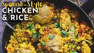 Chicken and Rice Spanish Style Arroz con Pollo  Easy One Pan Recipe [upl. by Cherie]