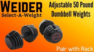 Weider 50lbs Adjustable Dumbbells unboxing review dumbbell [upl. by Humbert407]