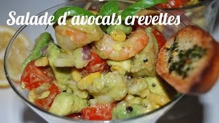 Recette Salade davocats aux crevettes [upl. by Eveiveneg]