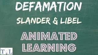 What is Defamation Slander amp Libel  Quick Lessons  Episode  3 [upl. by Florencia916]