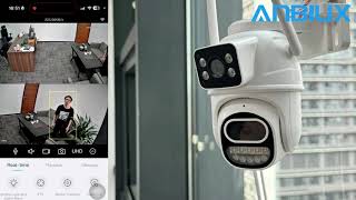 8MP 4K PTZ Wifi Camera Dual Lens with Dual Screen Ai Human Detect Auto Tracking [upl. by Aivad631]