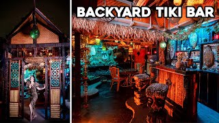 I Built A Tiki Bar In My Backyard [upl. by Ynaffets810]