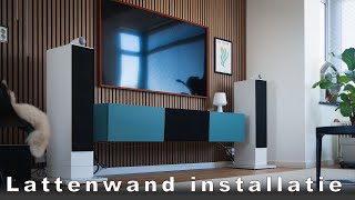 Akoestische lattenwand installatie [upl. by Xerxes387]