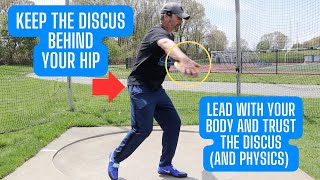 How to Keep the Discus Behind Your Hip Discus Mistakes and Corrections  Drills [upl. by Melnick]