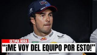 ULTIMA HORA ¡EL MENSAJE IMPACTANTE DE CHECO A REDBULL [upl. by Eillom]