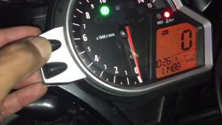 How to change the clock on a CBR 1000rr MPHKM amp FahrenheitCelsius [upl. by Arraeit]