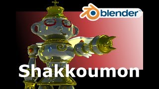 Shakkoumon in Blender 3D DIgimon Timelapse [upl. by Furlani]