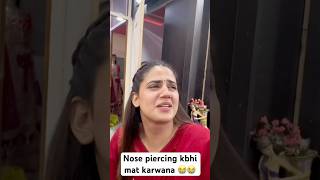 Nose piercing kbhi mat karwana 😭😭 pranjaldahiya gulabiqueen kaleshichori vlog [upl. by Seena]