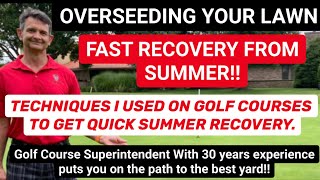 Overseeding your lawn the easy way Golf Course Superintendent shows you how to seed your yard [upl. by Bernadette]