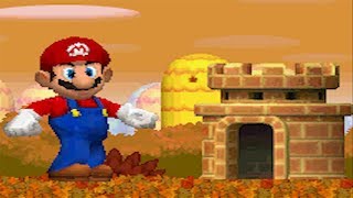 Newer Super Mario Bros DS 100 Walkthrough Part 1  Goldleaf Plains All Star Coins amp Secret Exits [upl. by Imefulo]