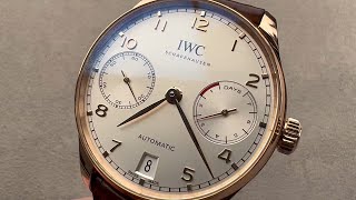 IWC Portugieser Automatic 7 Day IW500701 IWC Watch Review [upl. by Sane]