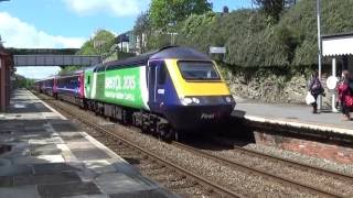 Bristol European Green Capital livery 43192 amp 43140 at Liskeard on 18516 [upl. by Maurili]