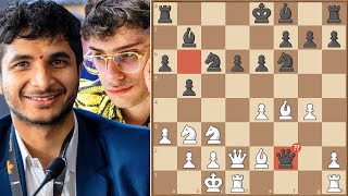 The Poisoned Pawn  Vidit vs Alireza Firouzja  Round 6  FIDE Candidates 2024 [upl. by Aneala626]