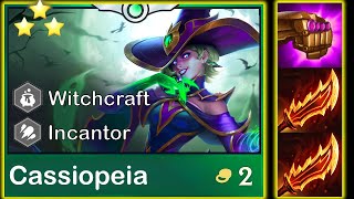 S12 Cassiopeia 3 Star ⭐⭐⭐ ft 8 Witchcraft and 4 Incantor  TFT Set 12 PBE [upl. by Ranit389]