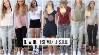 OOTW THE FIRST WEEK OF SCHOOL  OUTFIT IDEAS [upl. by Peery120]