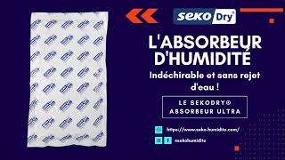 Sekodry® absorbeur Ultra labsorbeur dhumidité indéchirable et sans rejet deau  💦 [upl. by Enavi]