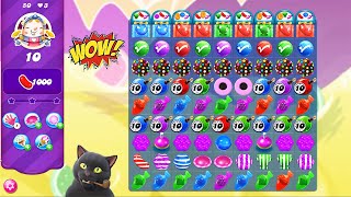 CANDY CRUSH SAGA COMBO PARTY 🔥🔥🔥 COLLECTING 1000 RED CANDIES 🍬  SPECIAL LEVEL 50 [upl. by Kela]