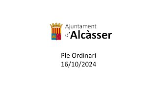 🔴 DIRECTE  Ple Ordinari 16102024 [upl. by Welsh]