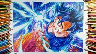 Speed drawing GOKU Ultra Instinct Kamehameha [upl. by Iel755]