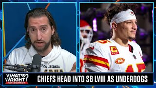 Nicks Chiefs underdogs vs 49ers in Super Bowl LVIII  What’s Wright [upl. by Narik]