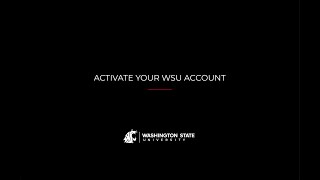 Activate Your WSU Account [upl. by Bum]