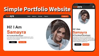 How to Make A Portfolio Website using HTML CSS amp JavaScript  Portfolio website [upl. by Akiehs]