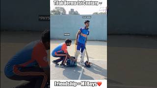 Tilak verma 1st ever international century❤️Sky sportsmanship Moment🥹 shorts cricket [upl. by Ariom203]