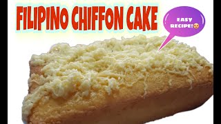 HOW TO MAKE FILIPINO CHIFFON CAKE  TAISAN  EASY HOMEMADE RECIPE [upl. by Now]