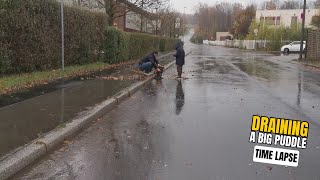 007 1 Time Lapse Unclogging a storm drain after heavy rain in Germany [upl. by Lotta]