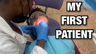 My First Patient  Dental School Vlog featuring ShamarCrossfield [upl. by Krm]