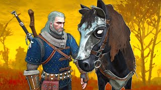 Witcher 3 Geralt Speaks to DemonPossessed Roach Gaunter ODimms Saddle [upl. by Oecam513]