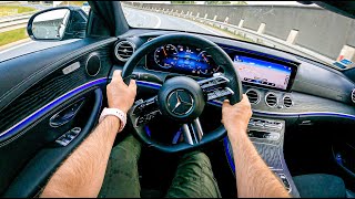 MercedesBenz EClass W213 20 220d 194 HP  POV Test Drive 879 Joe Black [upl. by Kriste]