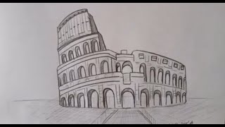 Come disegnare IL COLOSSEO DI ROMA [upl. by Aneeuq667]