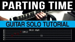 Parting Time  Rockstar Guitar Solo Tutorial WITH TAB [upl. by Alet388]