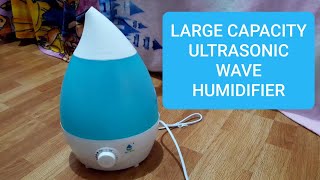 Large Capacity ULTRASONIC WAVE HUMIDIFIER Unboxing amp Tutorial  item bought from Shopee  Blue Water [upl. by Odnalra]