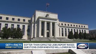 Softerthanexpected jobs report raises questions over when Fed will lower rates [upl. by Atikan]