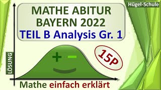 Abitur Mathe Bayern 2022  Prüfungsteil B  Analysis Aufgabengruppe 1  Lösung ↗️ [upl. by Edwine856]