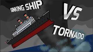 Sinking Ship VS Tornado Sinking Ship Animation animationsinkingshiptornado [upl. by Adlee21]