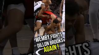 WEMBY Fights DILLON Brooks AGAIN wembanyamahighlights nbafight [upl. by Raffarty]