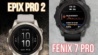 Garmin Epix Pro Gen 2 vs Fenix 7 Pro Sapphire Solar Titanium Titans Clash [upl. by Stig]