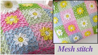 Beautiful Crochet Mesh Pillow 👉Easiest and Cutest Design sara1111Beginners Pattern [upl. by Nibbs320]