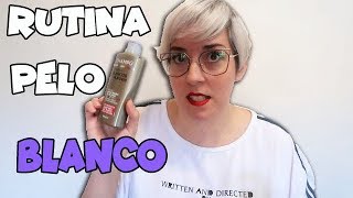 PELO BLANCO  como matizar el PELO BLANCO con champú morado de Mercadona [upl. by Junna]