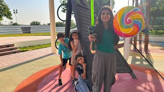 Deema and Sally Play Hide and Seek at the playground with cousins [upl. by Old116]