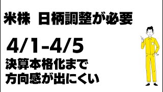 米株 日柄調整入りへ 2024年4月1日−4月5日の相場見通し [upl. by Nyladam]