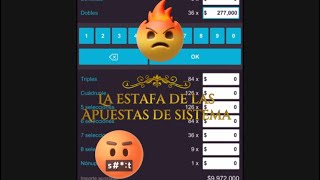 La estafa de las apuestas de sistema apuestasdeportivas [upl. by Mussman]