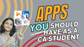 Most important and helpful apps for a CA student✅💯 Distraction❌ [upl. by Aneliram349]