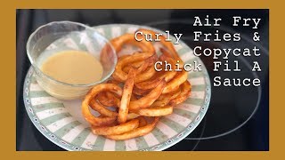 How to make frozen french fries in an Air Fryer with Copycat Chik Fil A Sauce [upl. by Tenay]