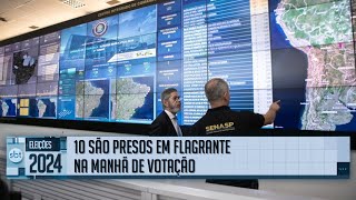 PF prende 56 pessoas por crimes eleitorais durante manhã de votação  SBT nas Eleições 2024 [upl. by Novelc]