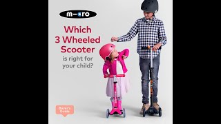 3 wheeled Micro scooters come in two sizes mini or maxi Which is the best for your child [upl. by Eelahc]